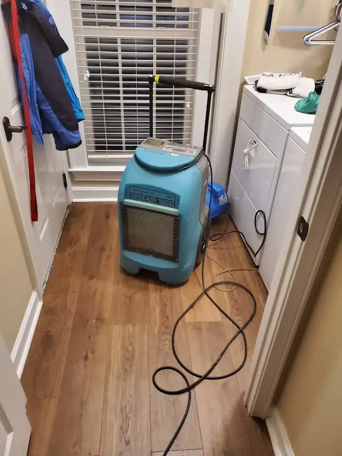 Commercial dehumidifier deployed for Flood Damage Cleanup in Bensalem